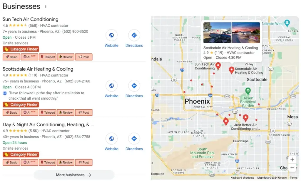 Near me keywords