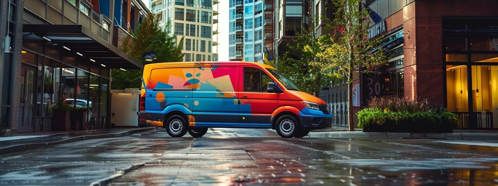 Local SEO Tactics For HVAC Contractors to Maximize Visibility a vibrant hvac van with bold, eye-catching branding parked in front of a local community building, symbolizing the importance of local seo for hvac companies.