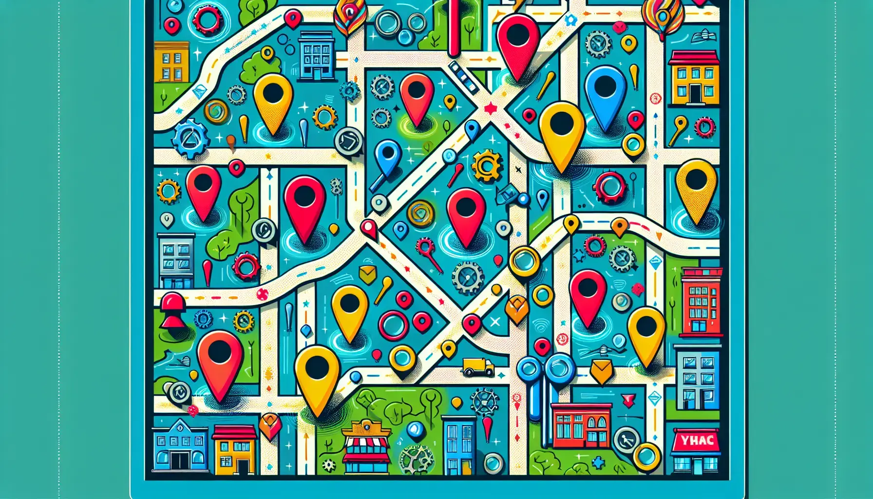 2025 Guide to Local SEO for HVAC Contractors An illustration depicting the concept of local SEO for HVAC companies.